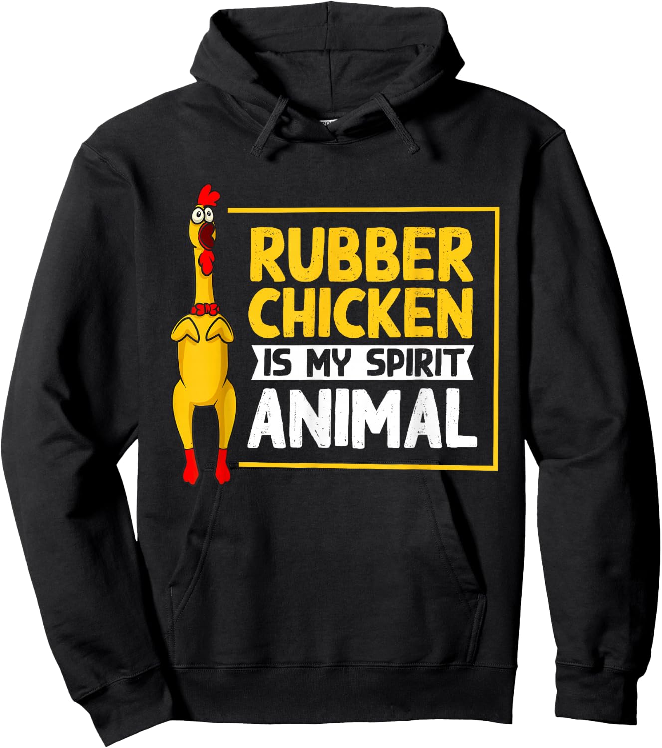 Rubber Chicken Costume Toy Rubber Chicken Hoodie - Hoodie | Black