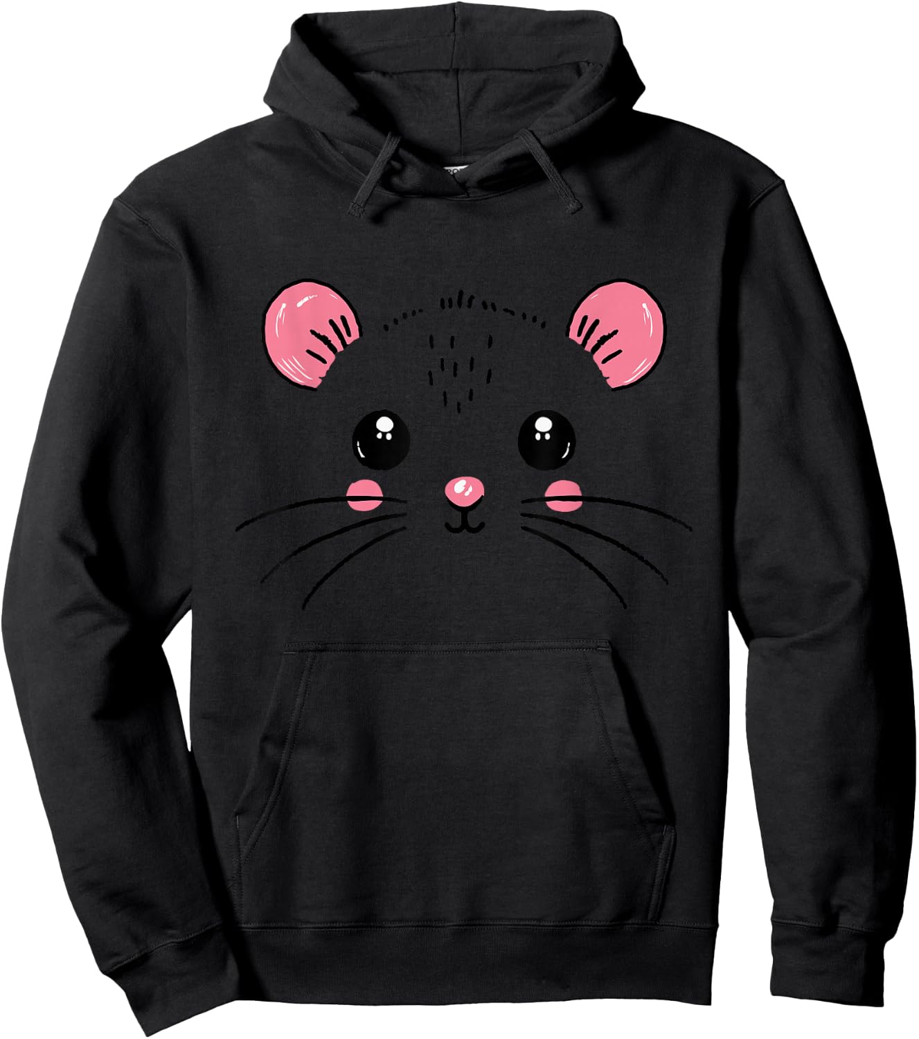 Mouse Face Costume Girl Boy Birthday Mouse Halloween Costume , gray Hoodie - Hoodie | Black