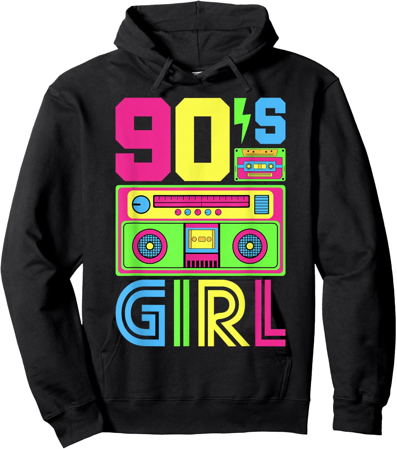 90s Girl 90s Outfit 90s Costume 90s Party 90s , black Hoodie - Hoodie | Black
