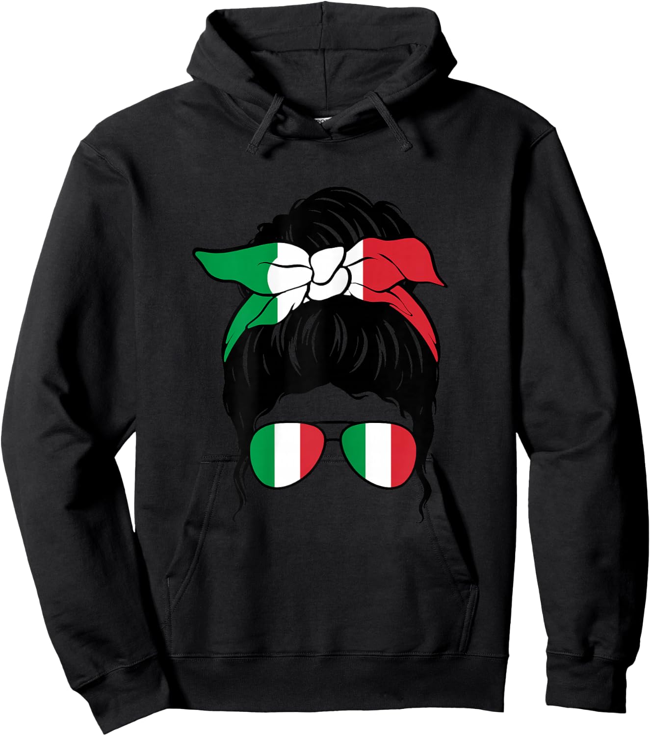 Italian Italian Flag Italian Girl Ragazza Italiana , Black, S Hoodie - Hoodie | Black