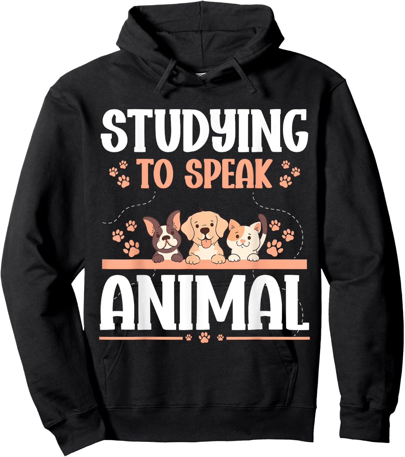 Future Veterinarian Studying To Speak Animal Future Vet Hoodie - Hoodie | Black