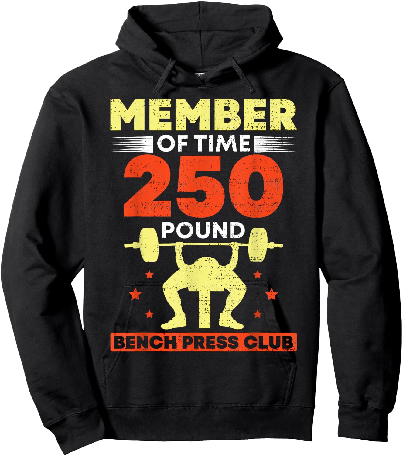 Member Of The 250 Pound Bench Press Club Strength Gym Hoodie - Hoodie | Black