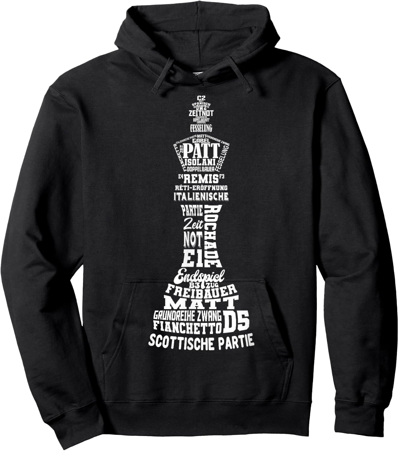 Chess King Chess Player Men's Children's Boys' , black Hoodie - Hoodie | Black