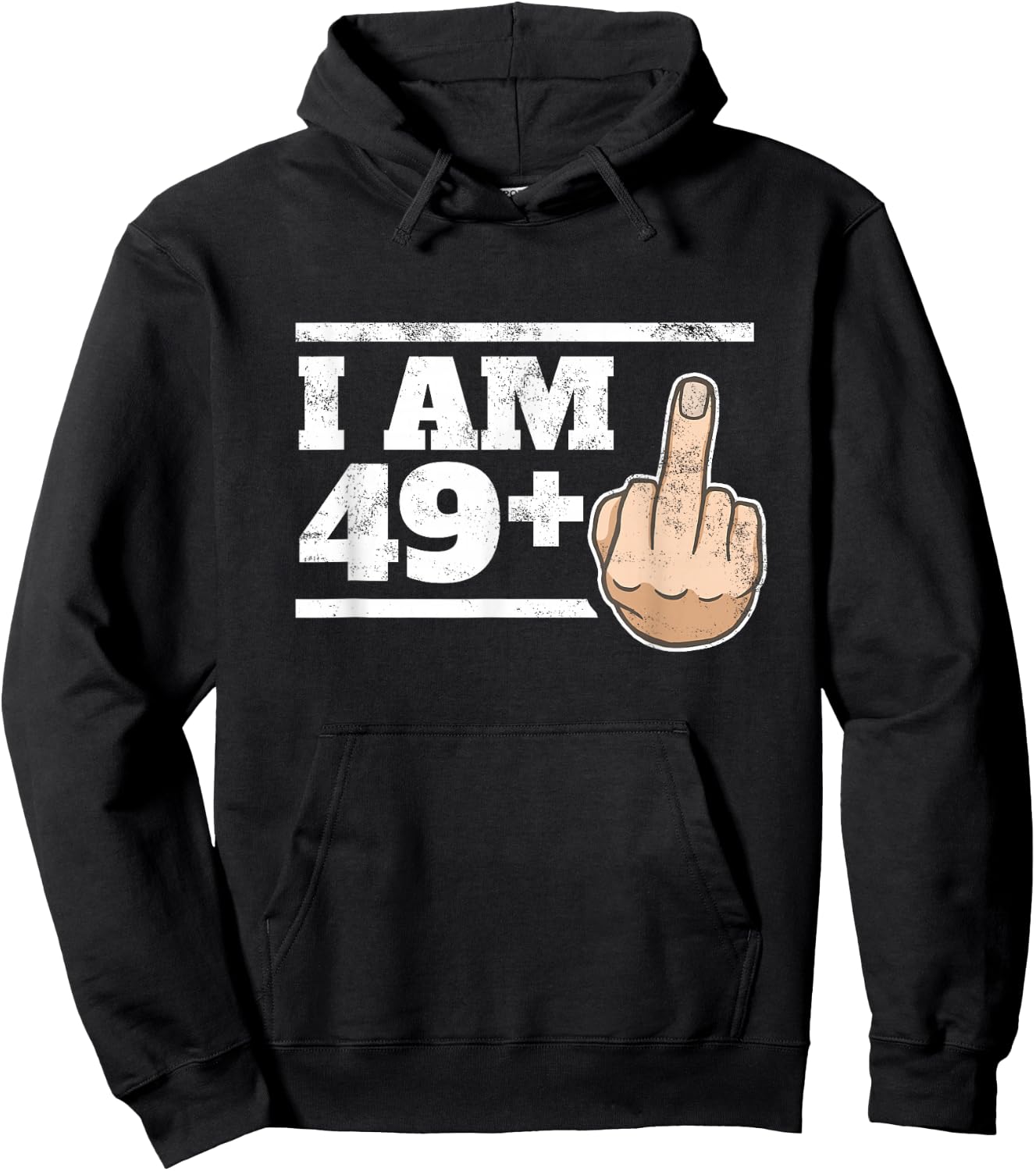 Milestone 50th Birthday - Gag Bday Joke Gift: 49+1 Hoodie - Hoodie | Black