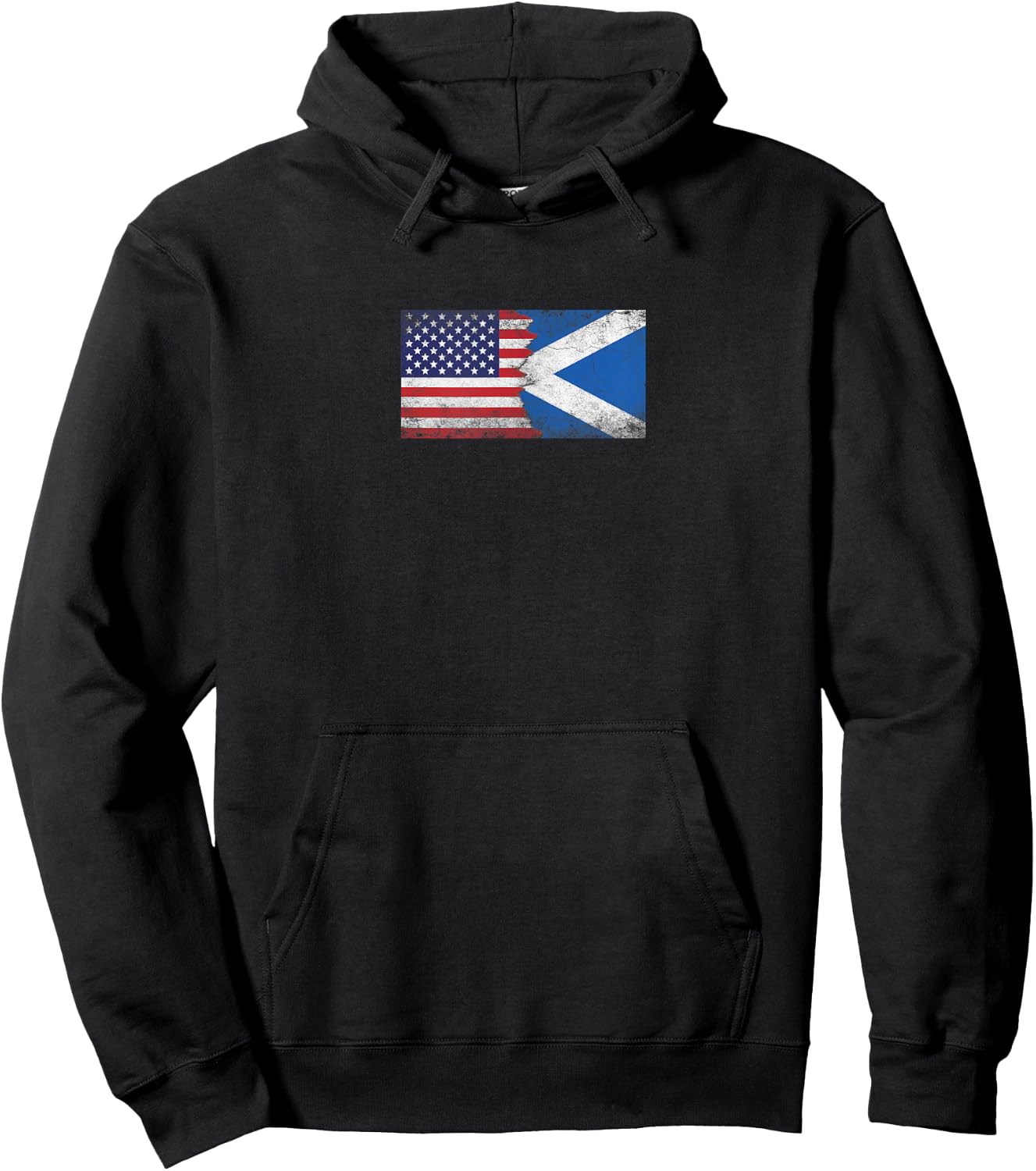 USA & Scotland Flags - United States of America Scot Hoodie - Hoodie | Black
