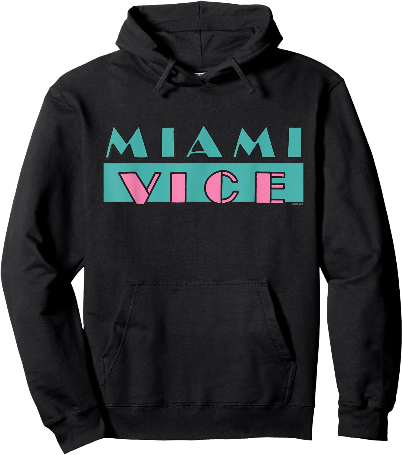 Miami Vice Neon Block Logo Hoodie - Hoodie | Black