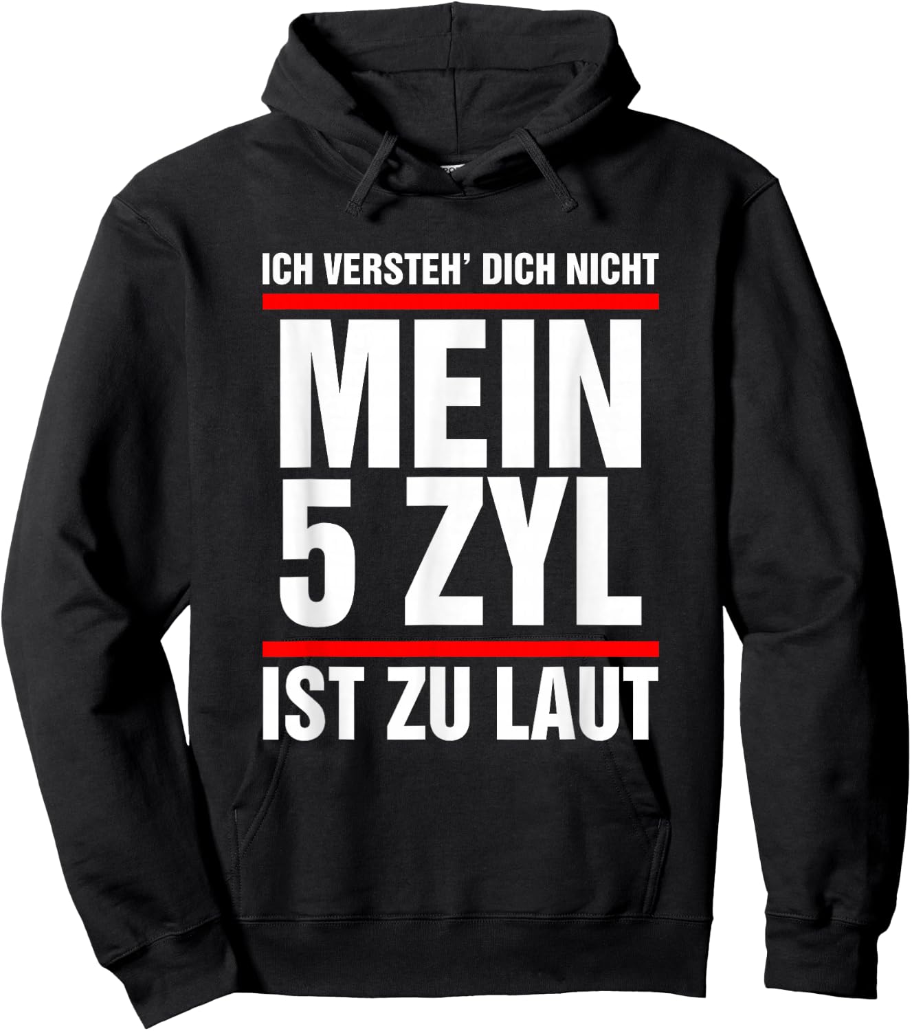 5 Zylinder Auto Fünfzylinder Laut Hoodie - Hoodie | Black