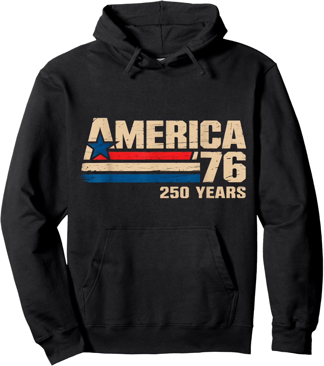 Patriotic - USA - United States of America Flag - 250 Years Hoodie - Hoodie | Black