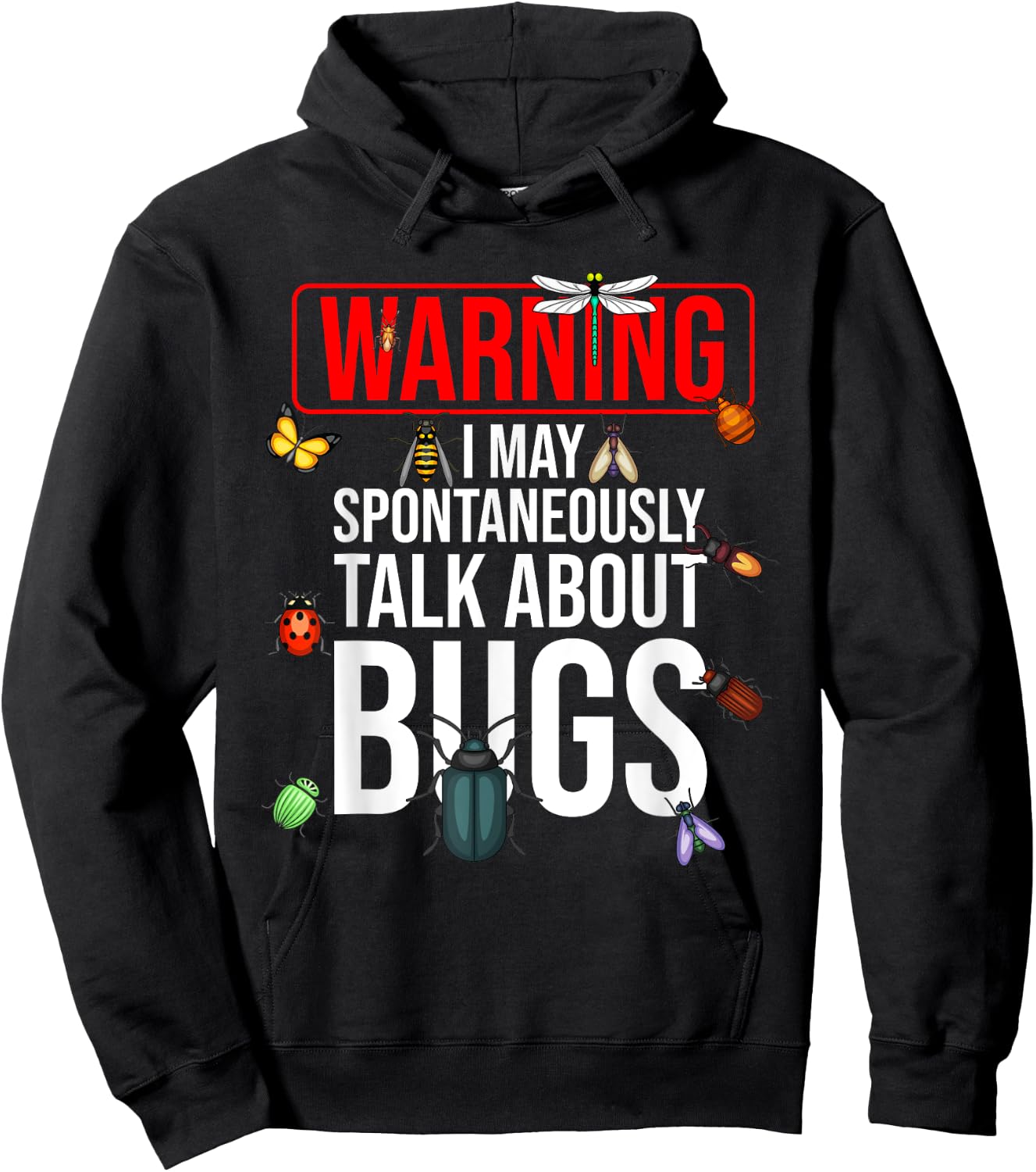 Funny Bug Gift Boys Girls Toddlers Kids Insect Lovers Hoodie - Hoodie | Black
