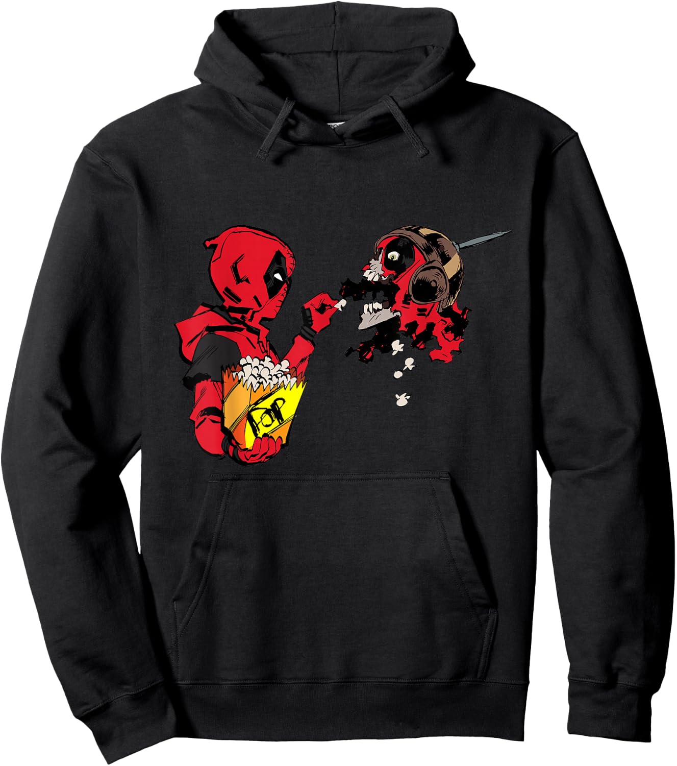 Marvel Studios Deadpool & Wolverine Kidpool Headpool Popcorn Hoodie - Hoodie | Black