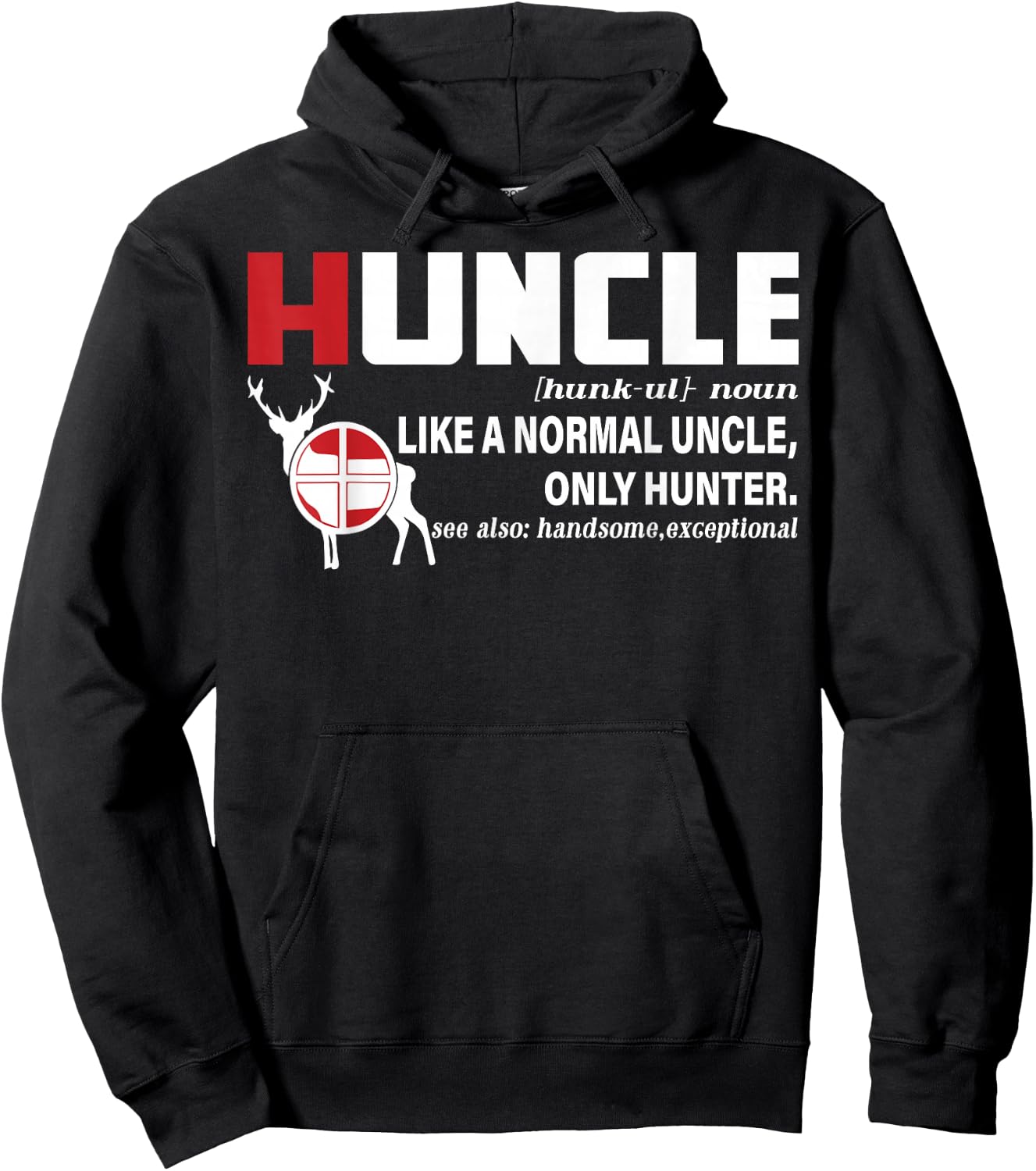Hunting Uncle Definition Shirt, Huncle Uncle Hunting Lover Hoodie - Hoodie | Black