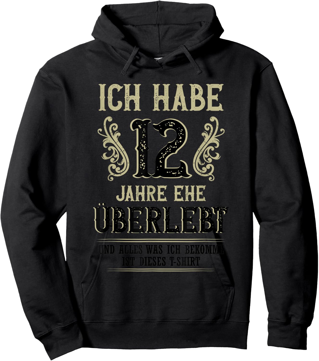 12 Jahre Verheiratet Nickelhochzeit Ehemann 12 Hochzeitstag Hoodie - Hoodie | Black