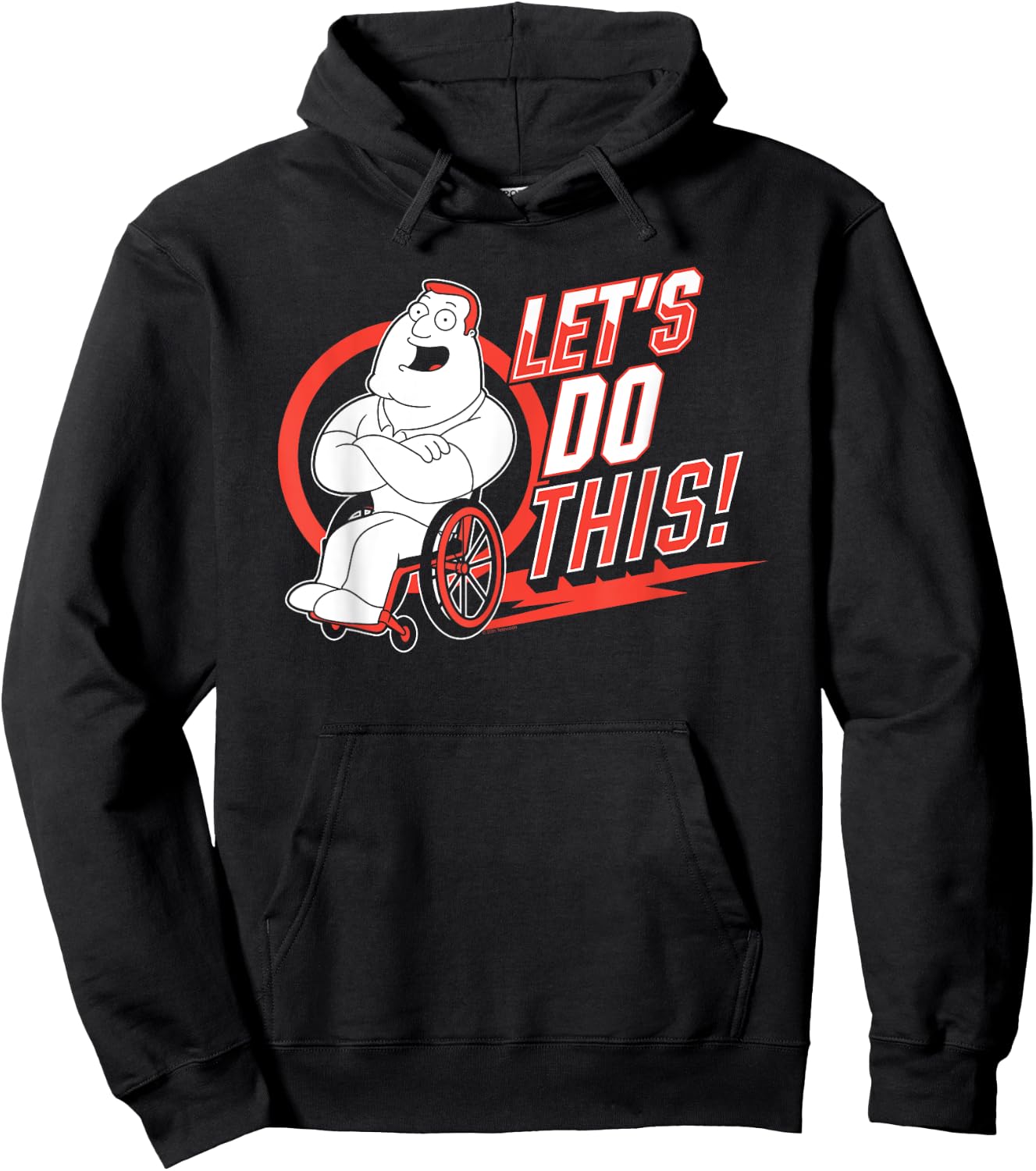 Ripple Junction x Family Guy Let's Do This Joe Swanson , black Hoodie - Hoodie | Black