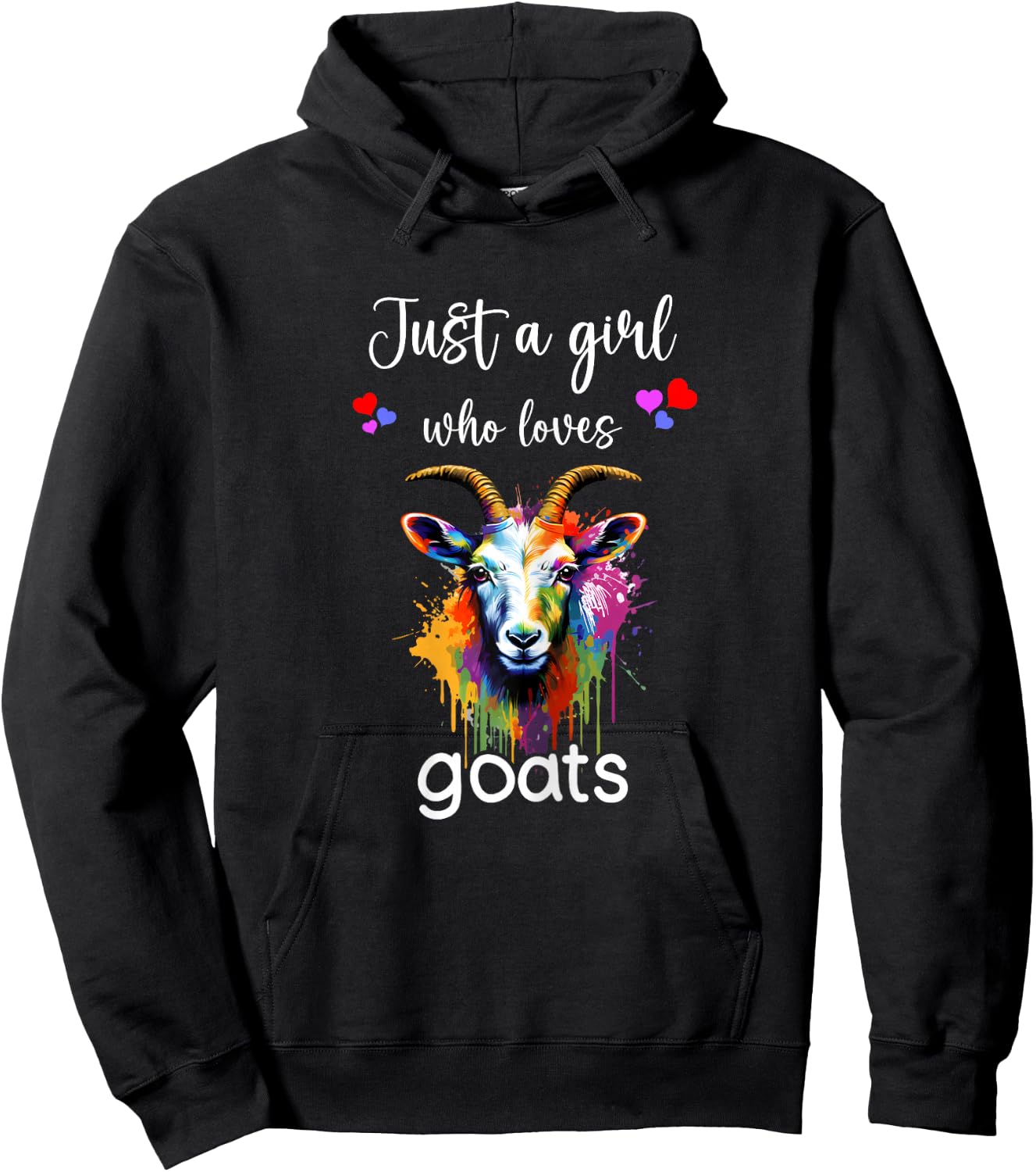 Goat Lover Shirt Funny Girls Goat Lover Goat Hoodie - Hoodie | Black