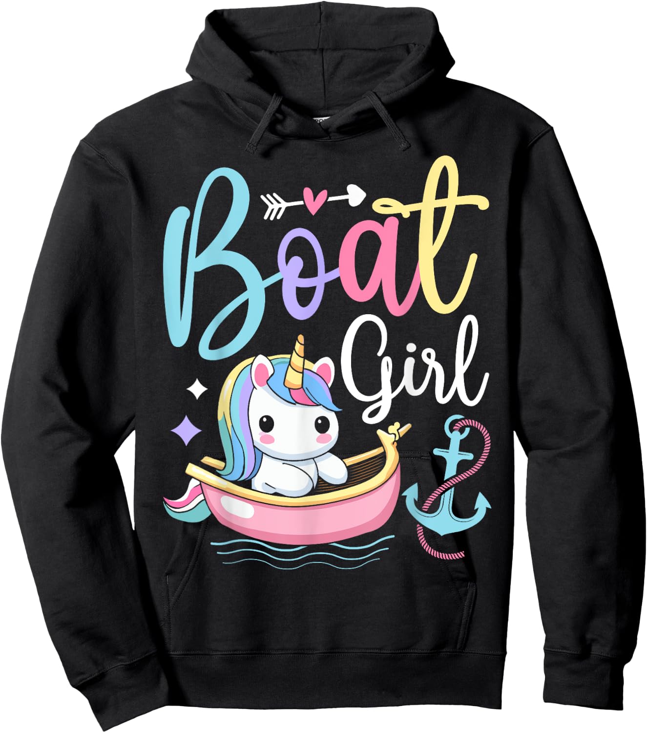Boat Girl Boating Boat Captain Boater Hoodie - Hoodie | Black