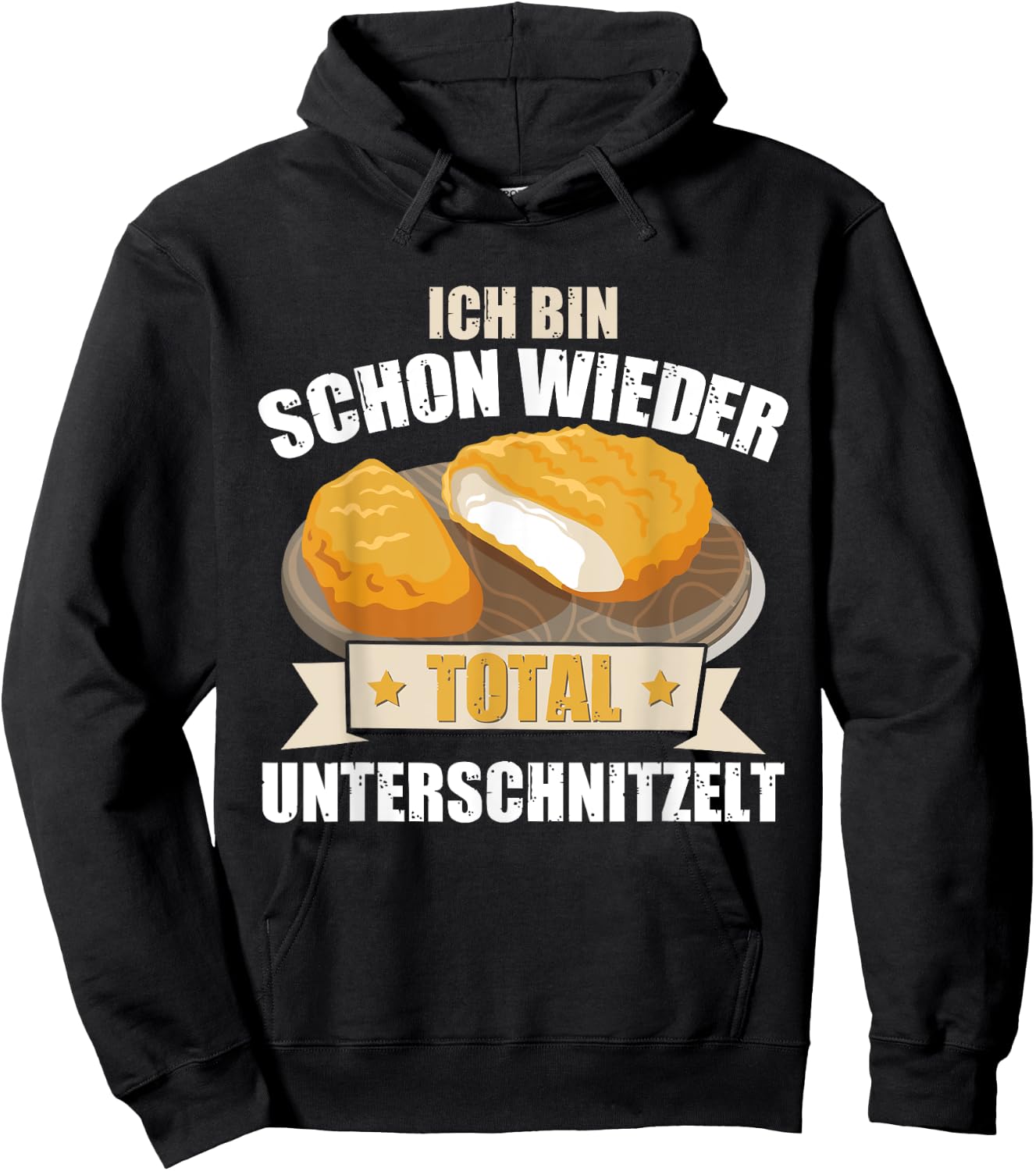 Lustiges Schnitzel Hoodie - Hoodie | Black