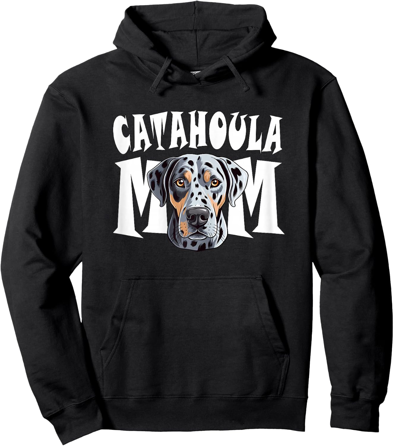 Catahoula Leopard Dog Mom Cute Dog Mother Hoodie - Hoodie | Black