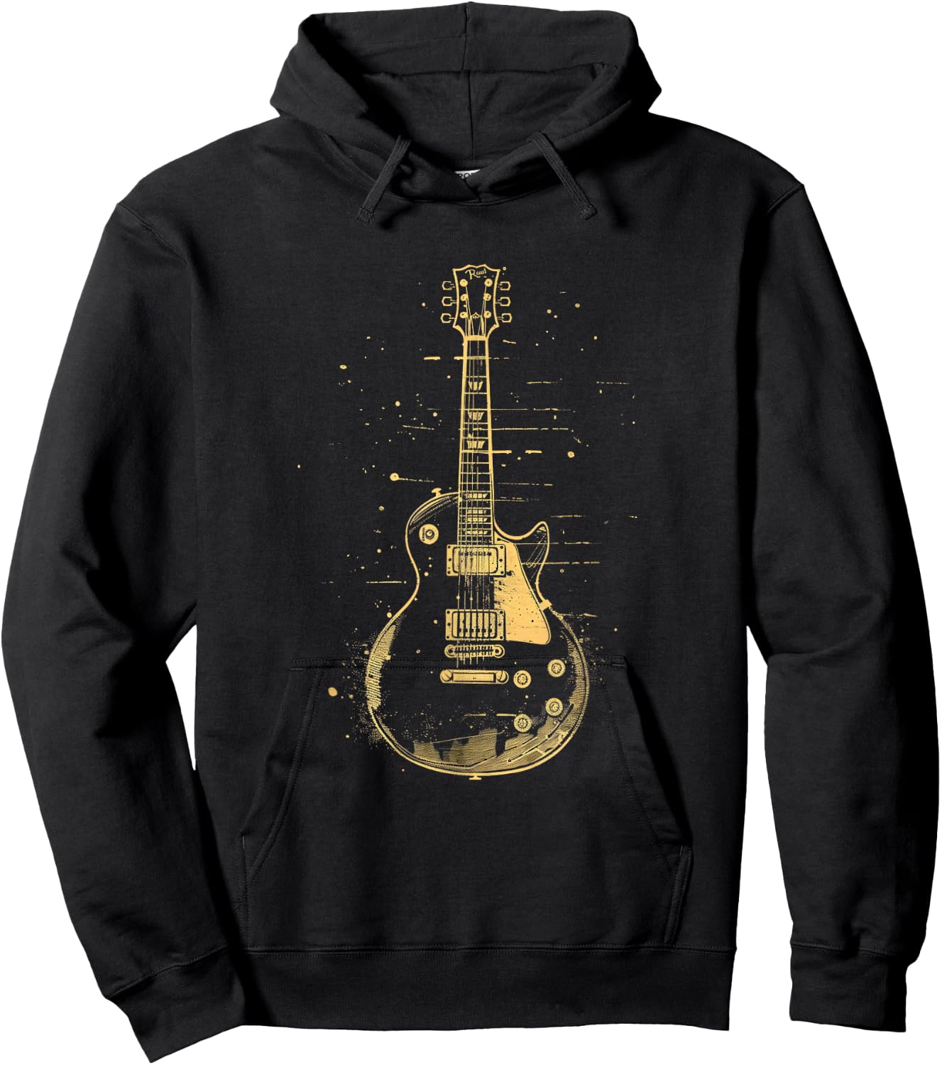 Classic Electric Guitar Vintage , Black, S Hoodie - Hoodie | Black