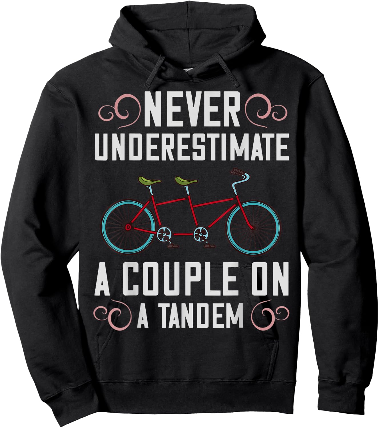 Tandem Bike Captain Gifts Bicycle Cycling Hoodie - Hoodie | Black