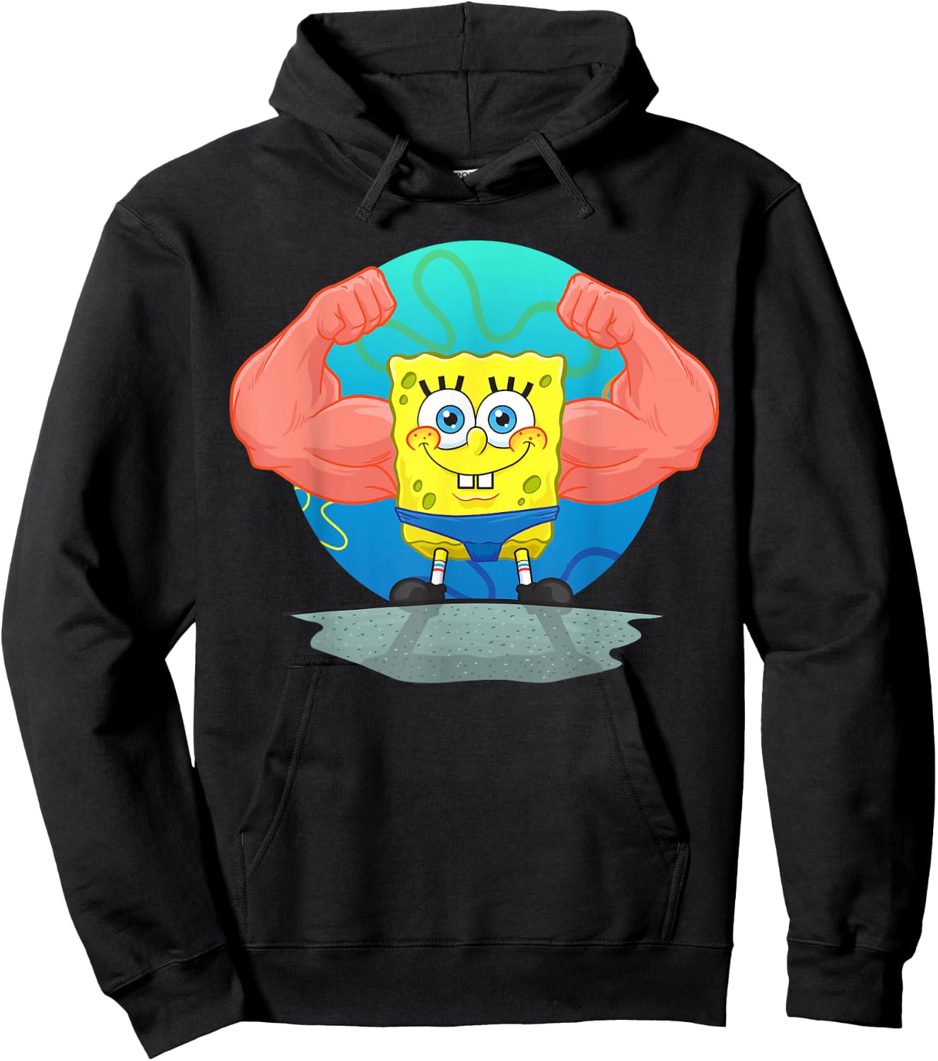 Mademark x SpongeBob SquarePants - SpongeBob MuscleBob BuffPants Hoodie - Hoodie | Black