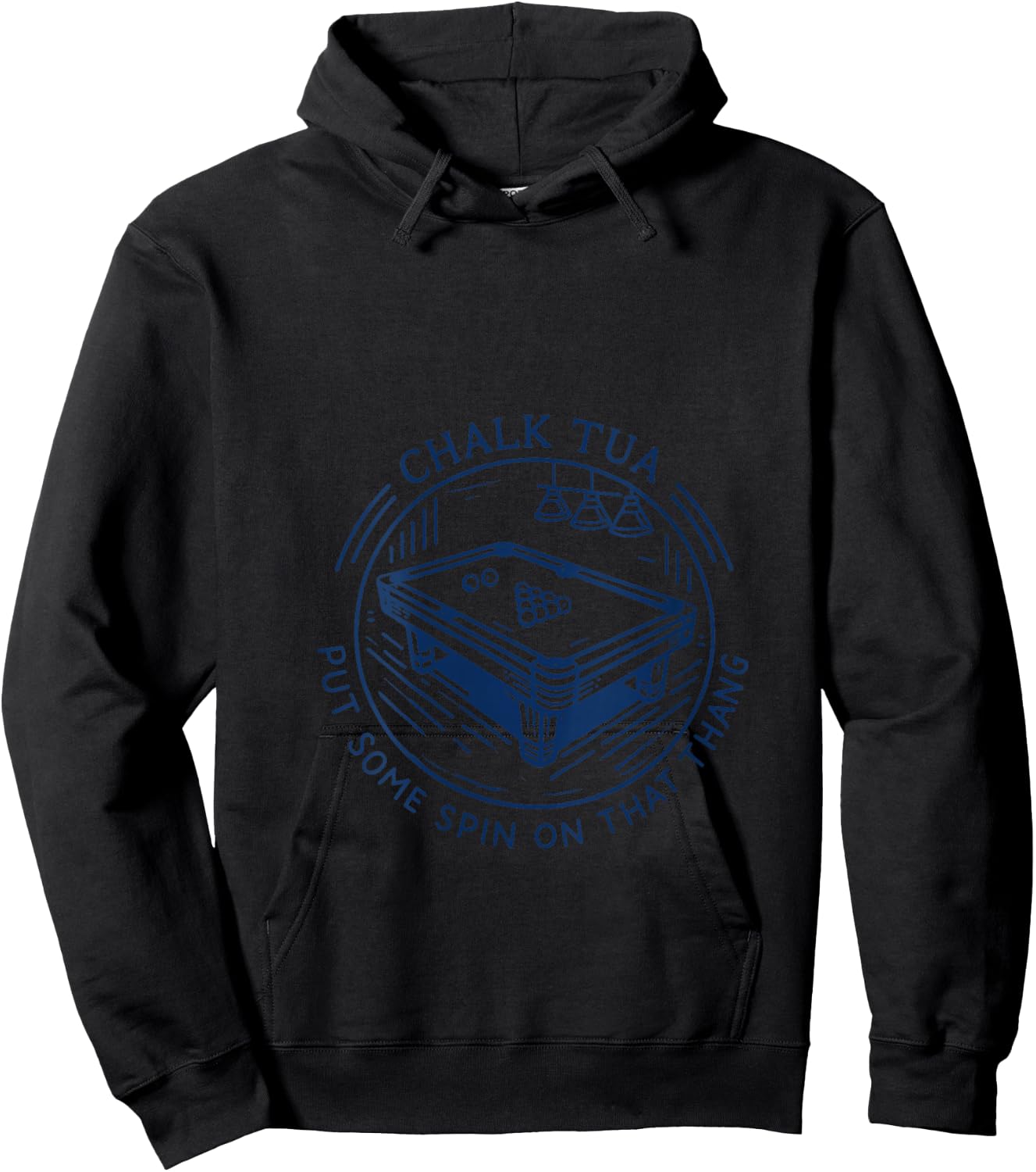 Women's Billiards Lover 8 Ball Chalk Tua Put Some Spin On that Thang V-Neck Hoodie - Hoodie | Black