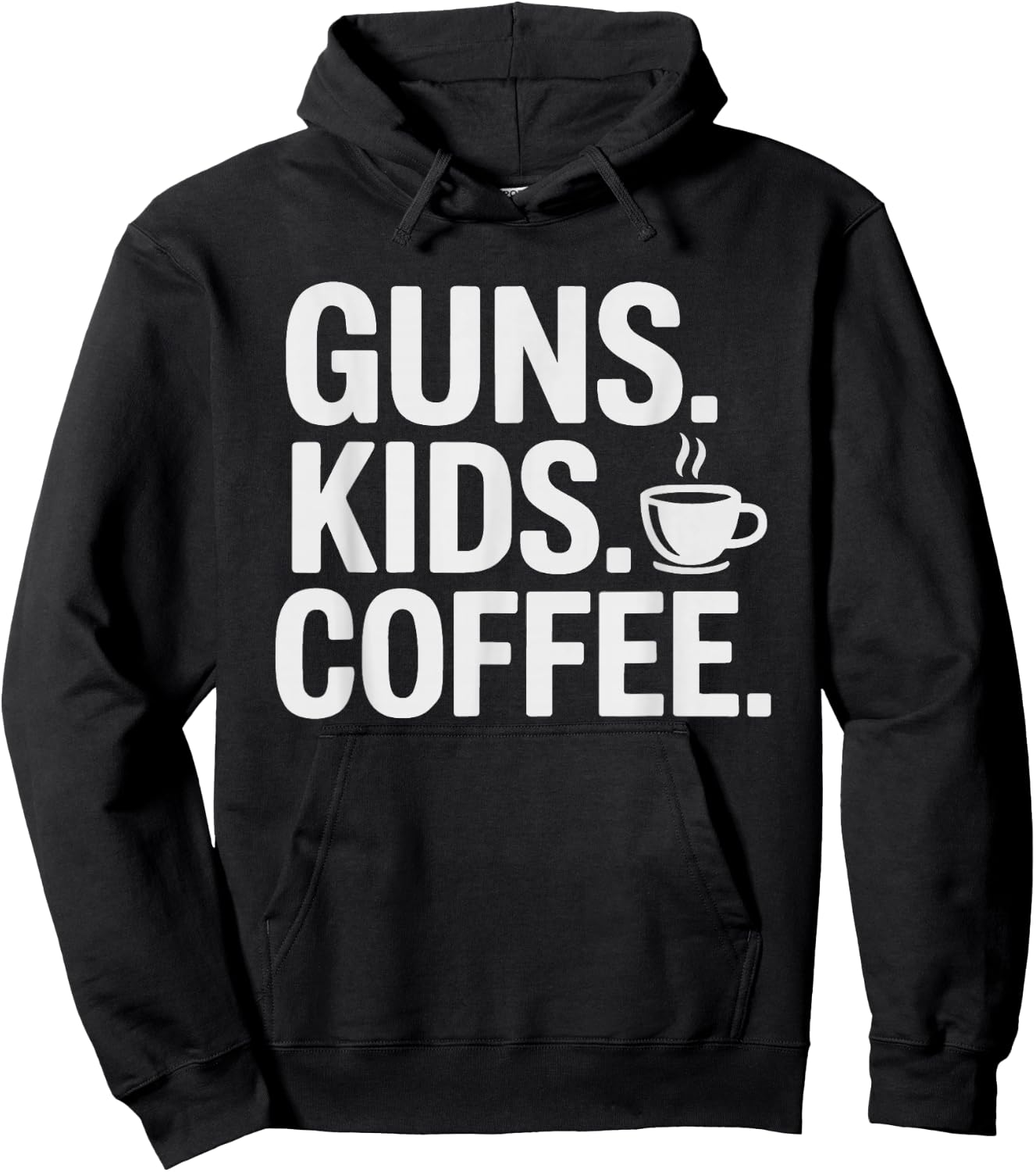 Guns Kids Coffee Mom Morning 2nd Amendment Gun Armed Mama Hoodie - Hoodie | Black