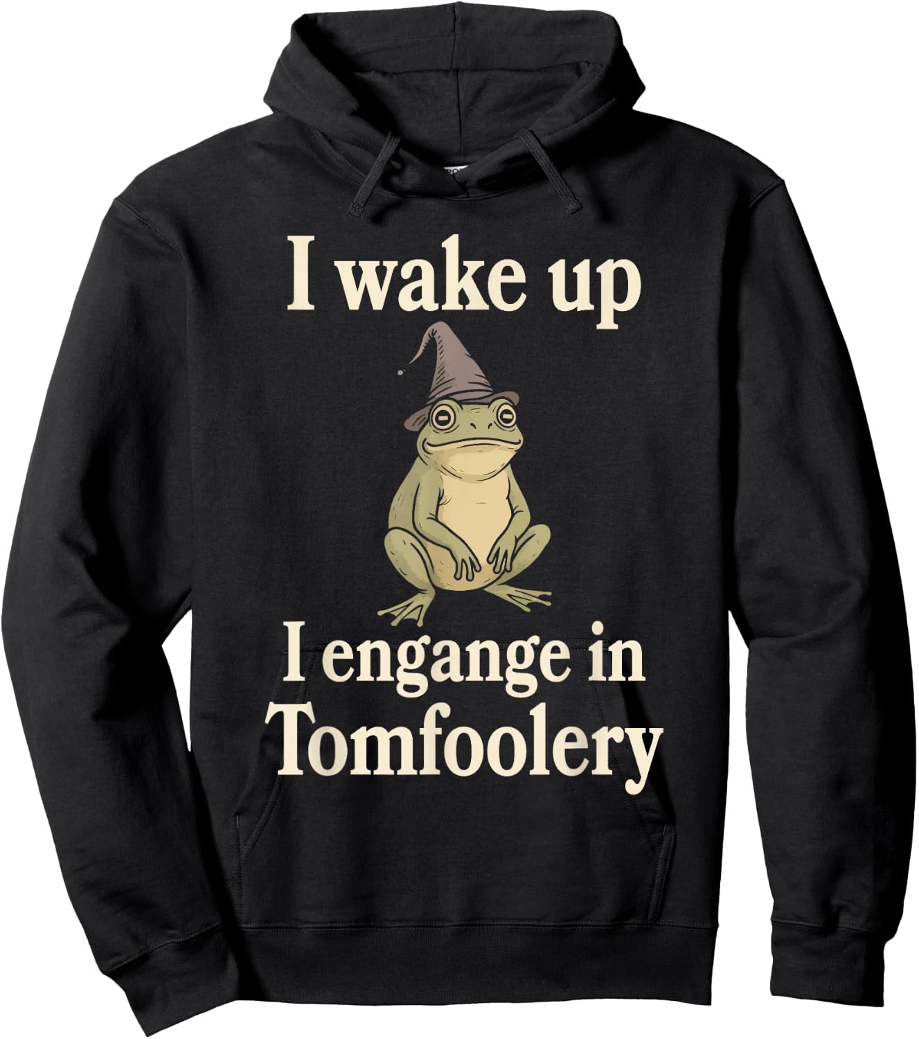 Funny Frog Off to commit tom foolery Hoodie - Hoodie | Black