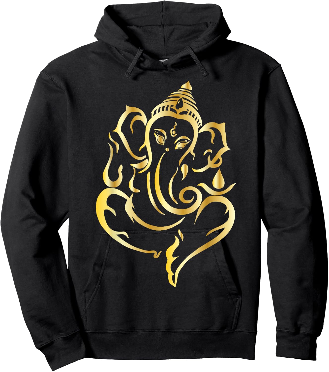 Elegant Lord Ganesha Hindu Indian God Spiritual Elephant Hoodie - Hoodie | Black