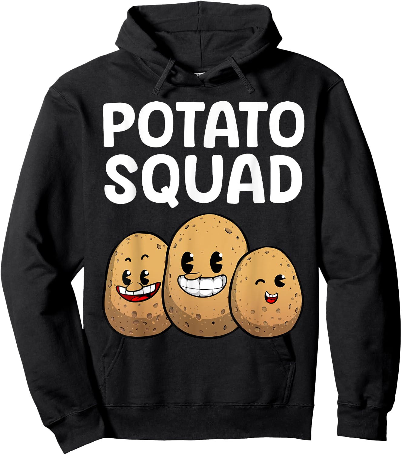 Cute Potato Novelty Women Kid Adult Gag Potato Lover Hoodie - Hoodie | Black