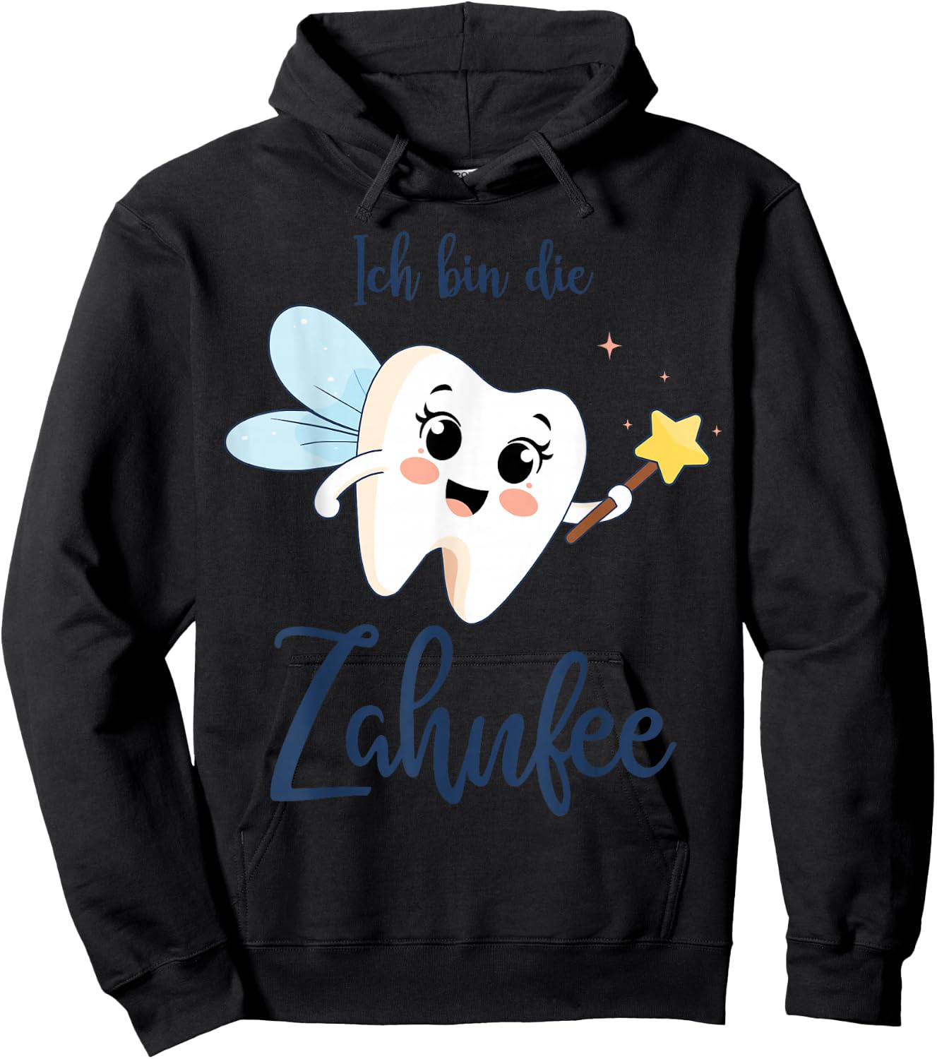 with German Text "Ich bin die Zahnfee" Costume for Carnival and Fancy Dress, White Hoodie - Hoodie | Black