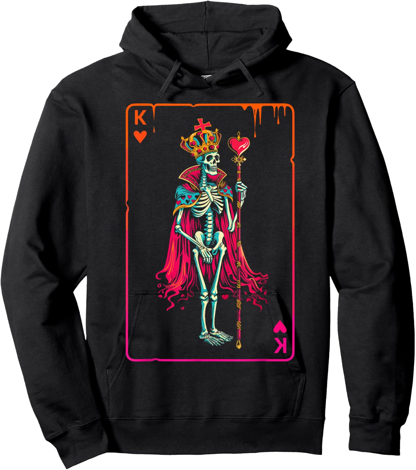 King of Hearts Halloween Costume Valentines Poker Couple Set Hoodie - Hoodie | Black