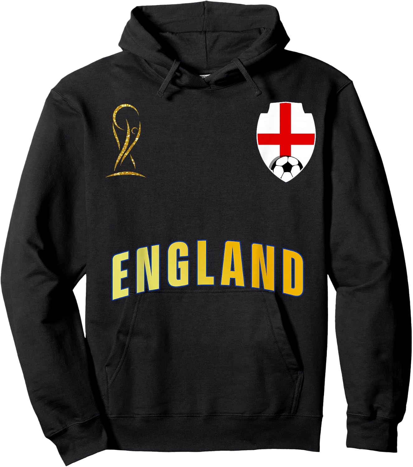 Retro England Flag English Pride Lovers Hoodie - Hoodie | Black