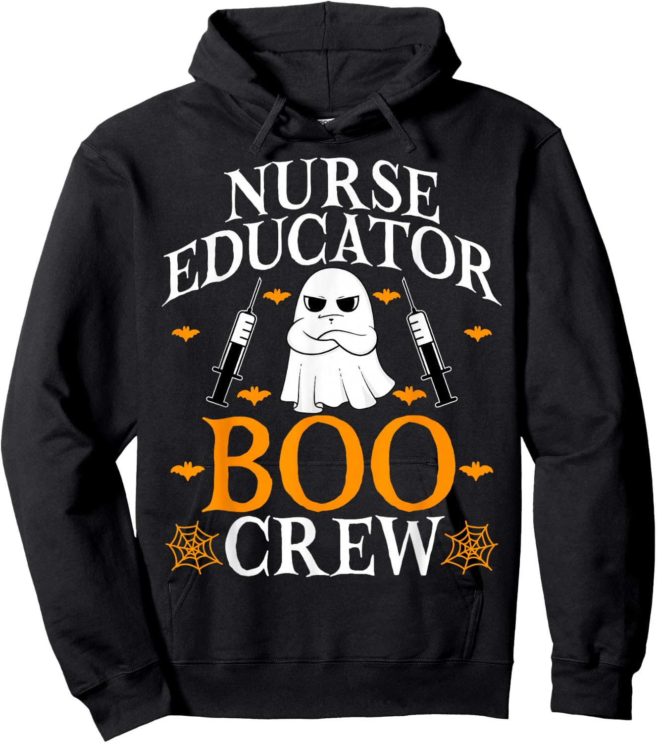 Nurse Educator Boo Crew - Nurse Instructor Halloween Ghost Hoodie - Hoodie | Black