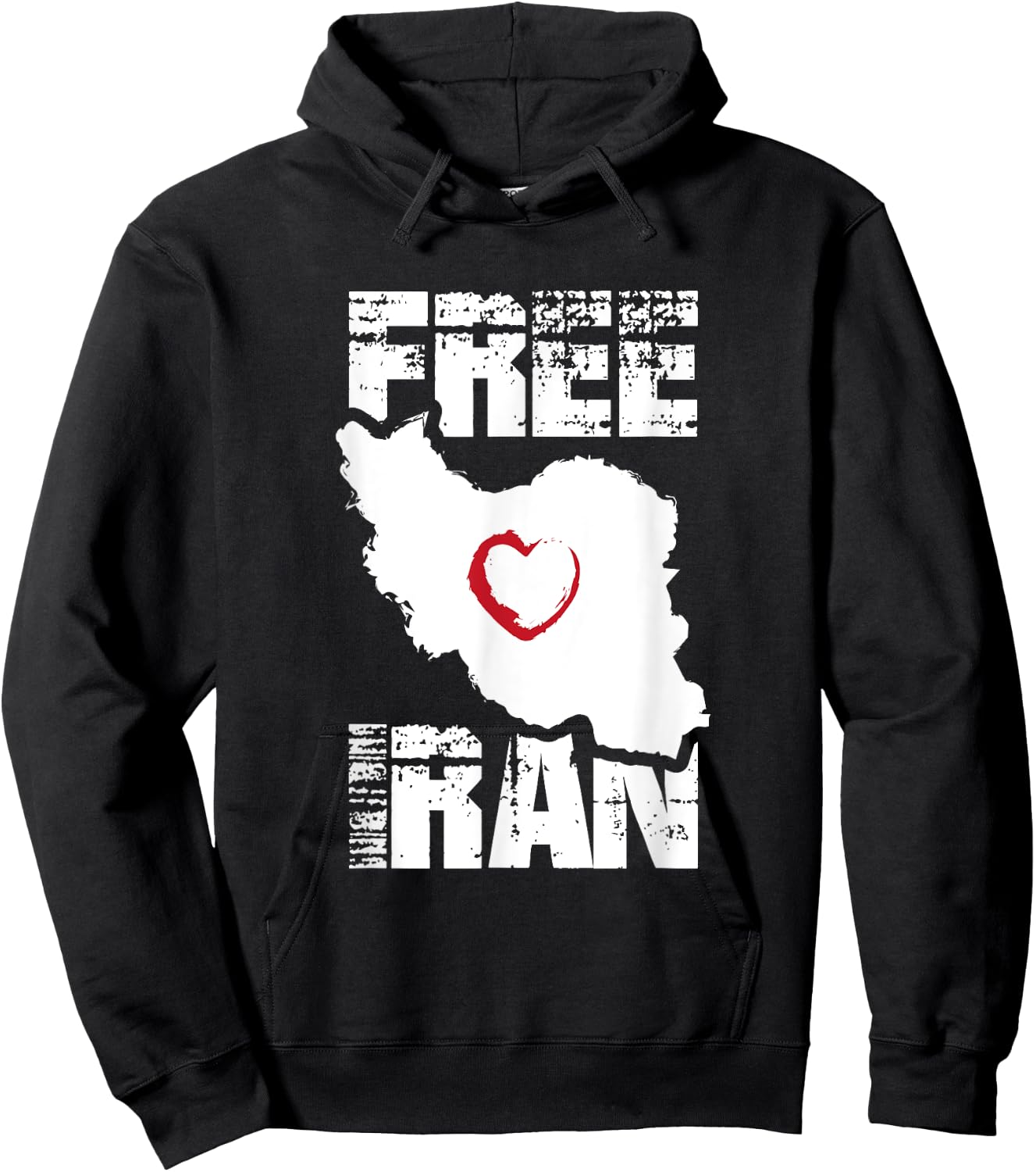 Free Iran | Love Freedom Herz Iran, persisches Zitat Hoodie - Hoodie | Black