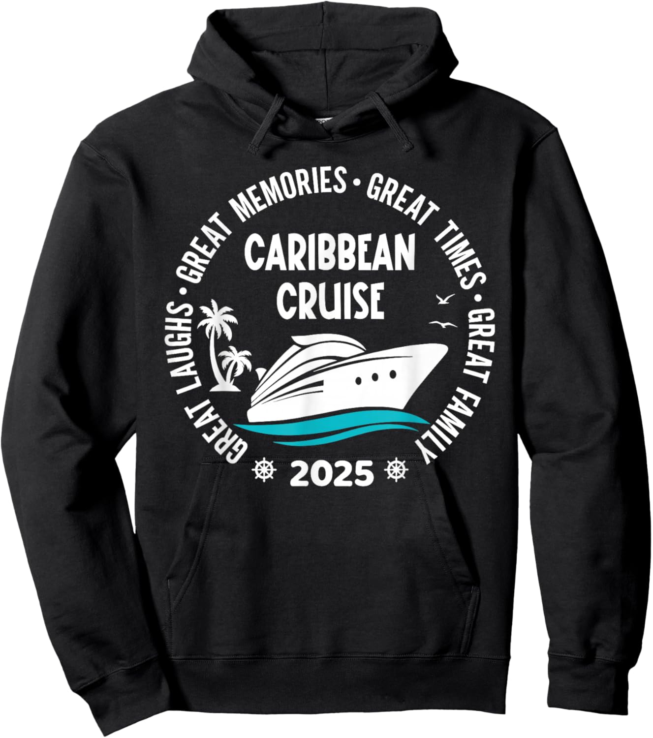 Caribbean Cruise 2025 Vacation Trip Matching Family Group Hoodie - Hoodie | Black