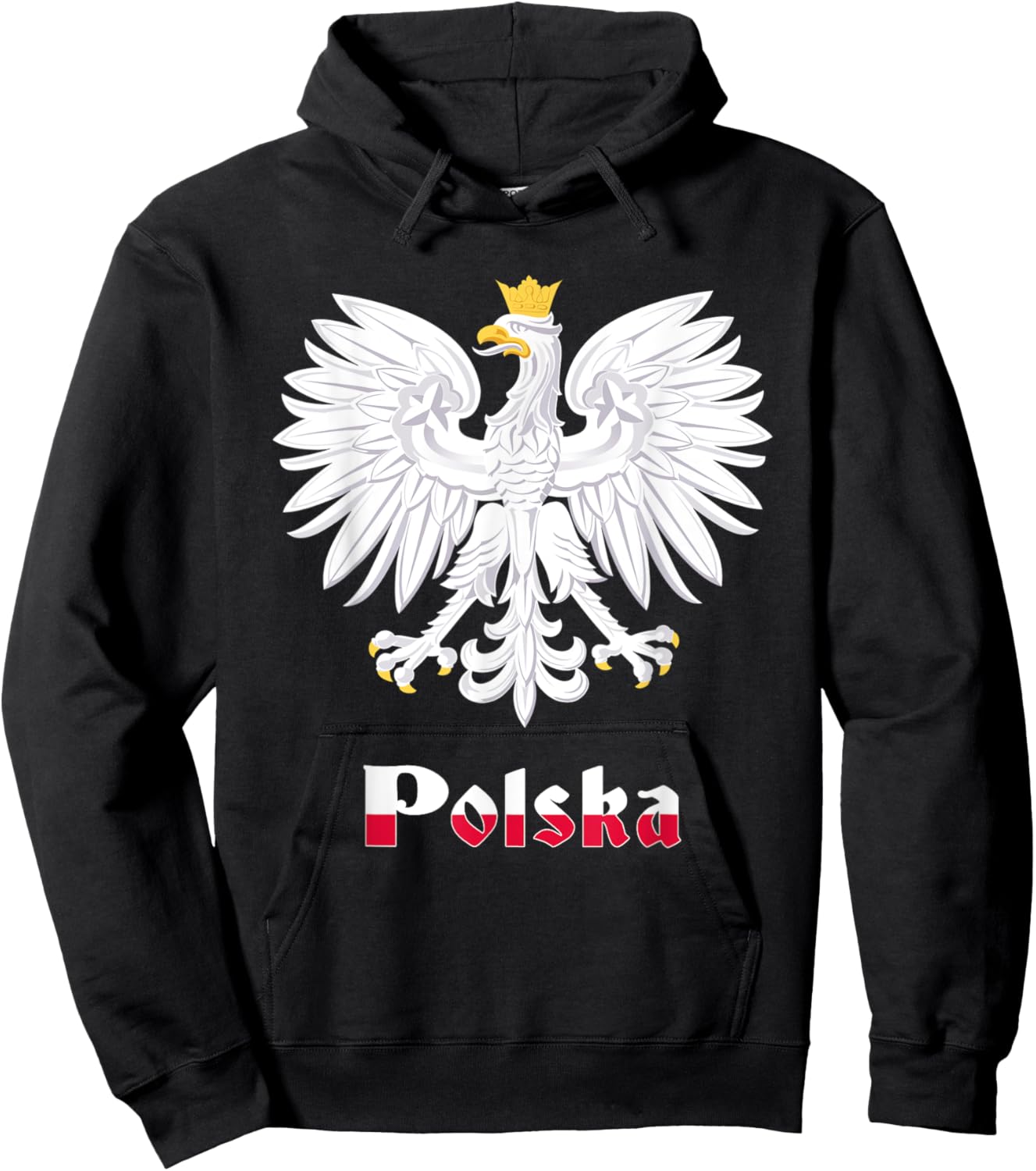 Polish Eagle Poland Coat of Arms Polska Falcon Hoodie - Hoodie | Black