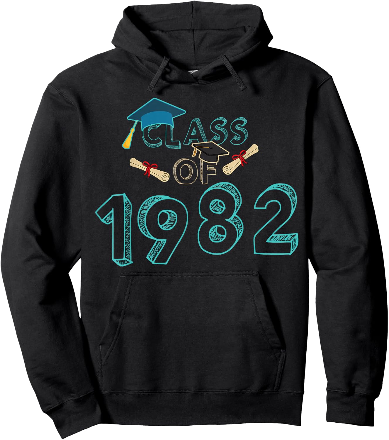 Class Of 1982 Graduation School Reunion Student Teacher Hoodie - Hoodie | Black