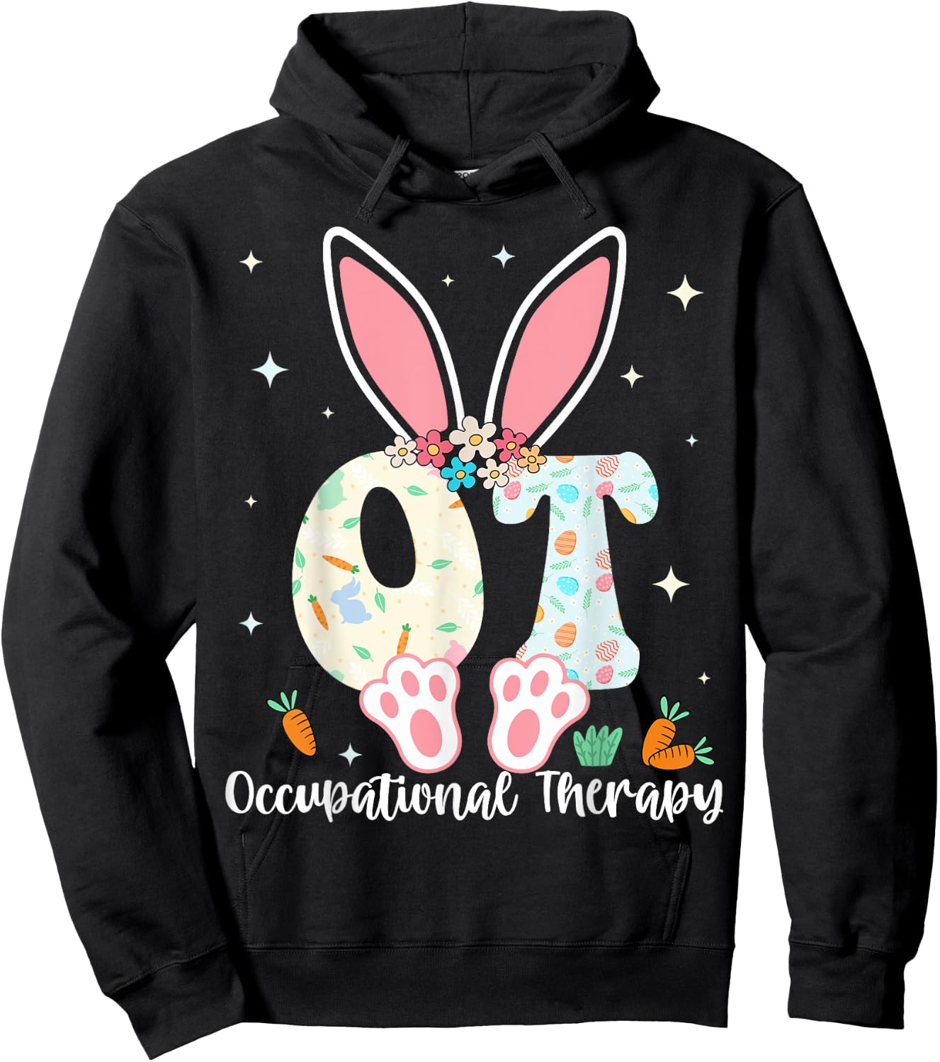 Occupational Therapy Easter Bunny OT OTA Spring Ot Assistant Hoodie - Hoodie | Black