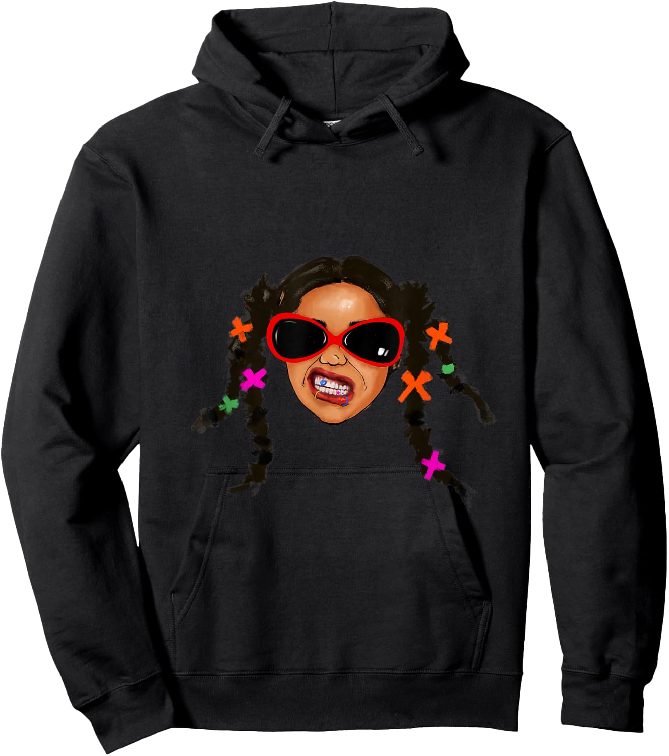 Rebel Chic – Bold & Fierce Girl Hoodie - Hoodie | Black