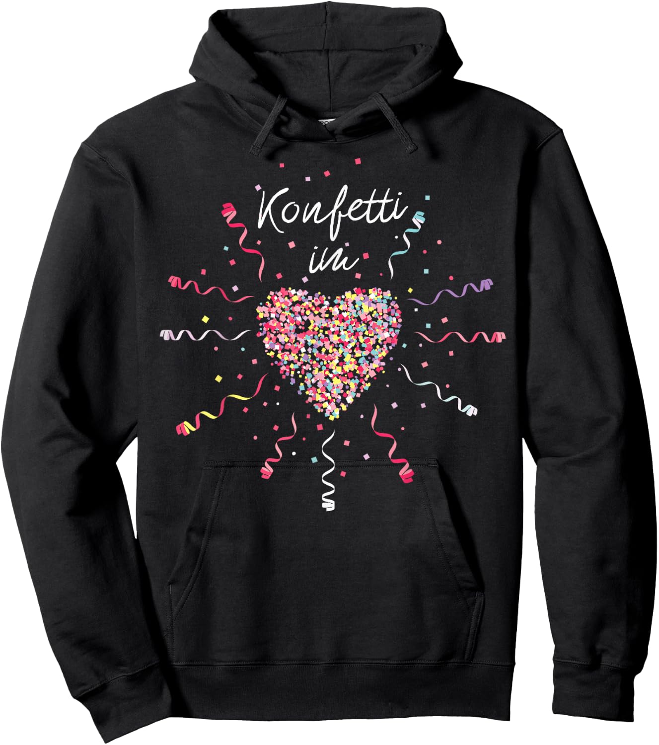 Confetti in the Heart Carnival Fancy Dress Confetti Costume Replacement , black, s Hoodie - Hoodie | Black
