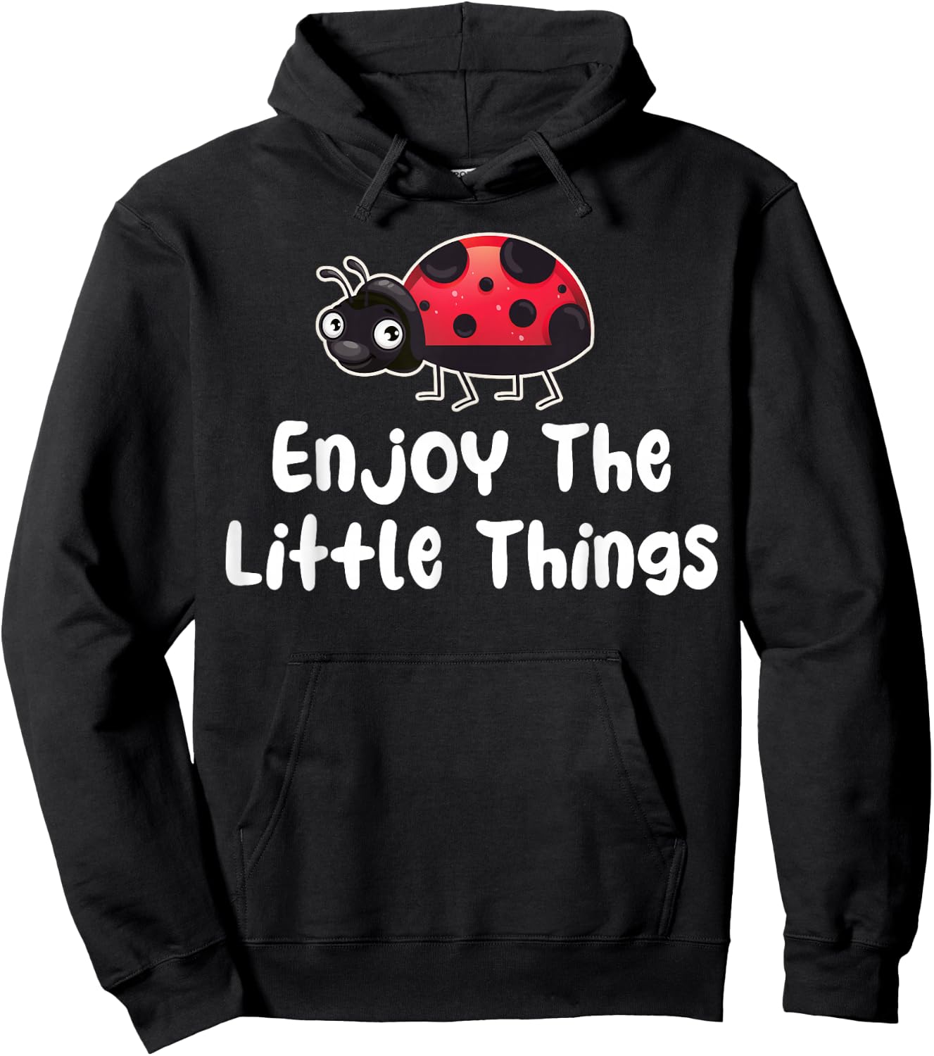 Enjoy the Little Things - Ladybug Lover Entomology Lady Bug Hoodie - Hoodie | Black