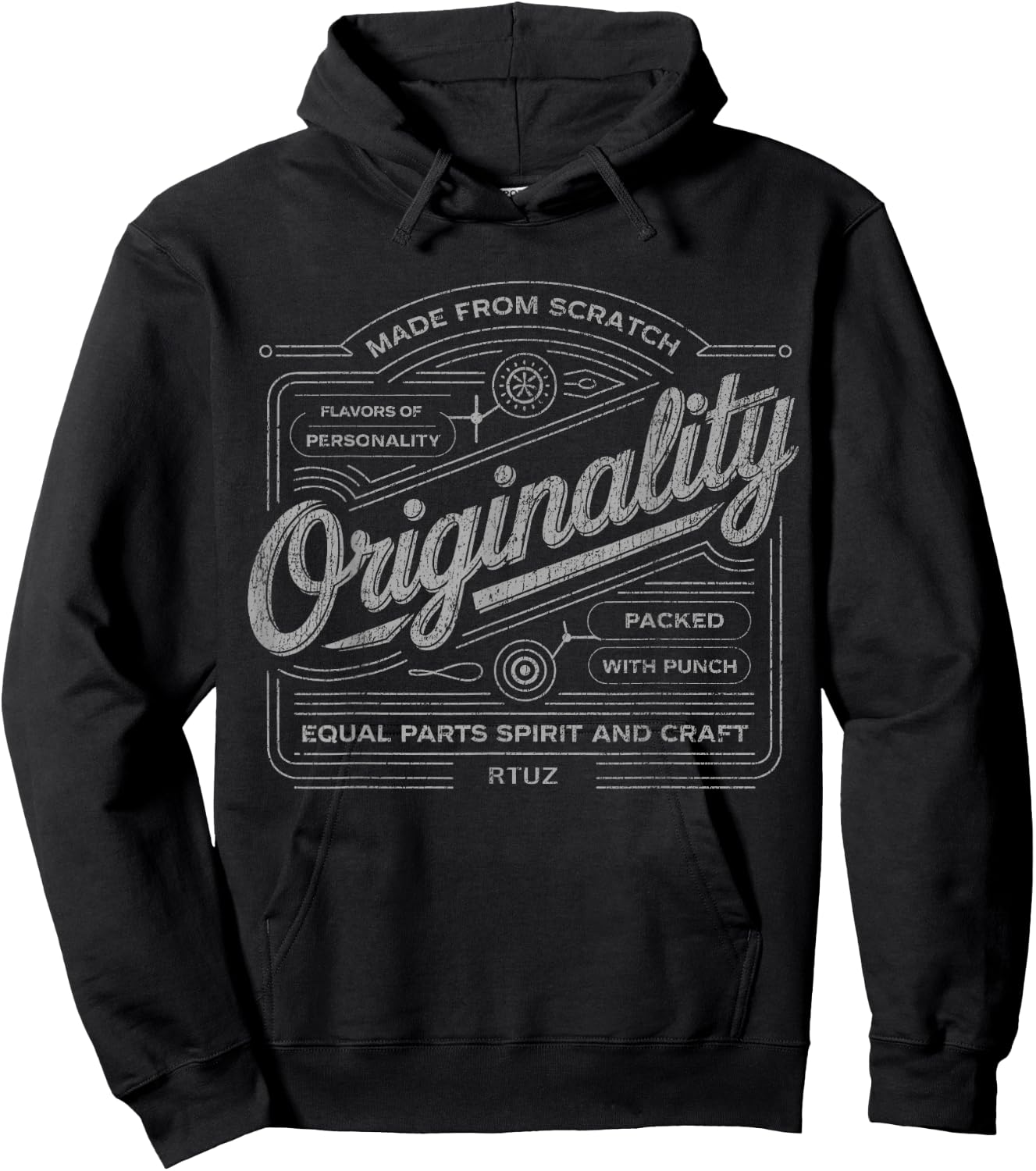 Modern Hip Hop Y2K Vintage Hipster Edgy Urban Streetwear Hoodie - Hoodie | Black