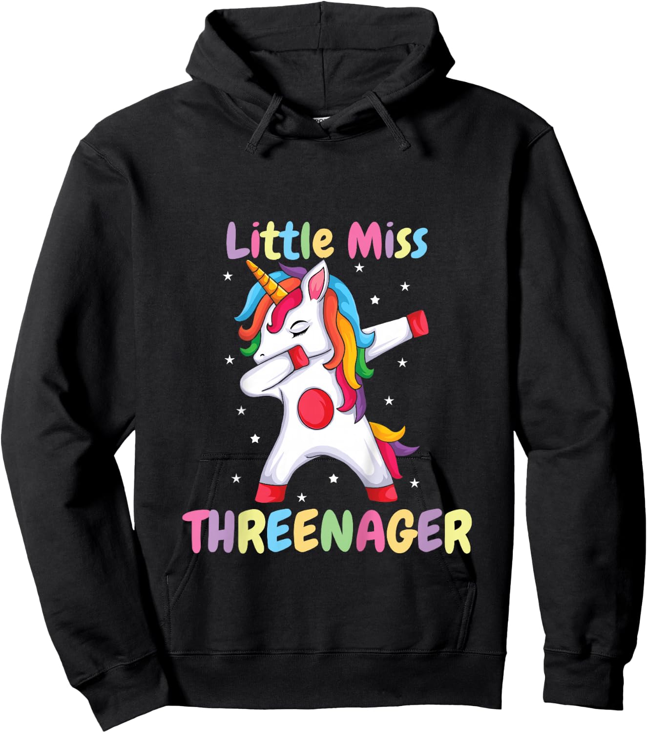 Kids Little Mister Threenager Birthday 3 Years Hoodie - Hoodie | Black