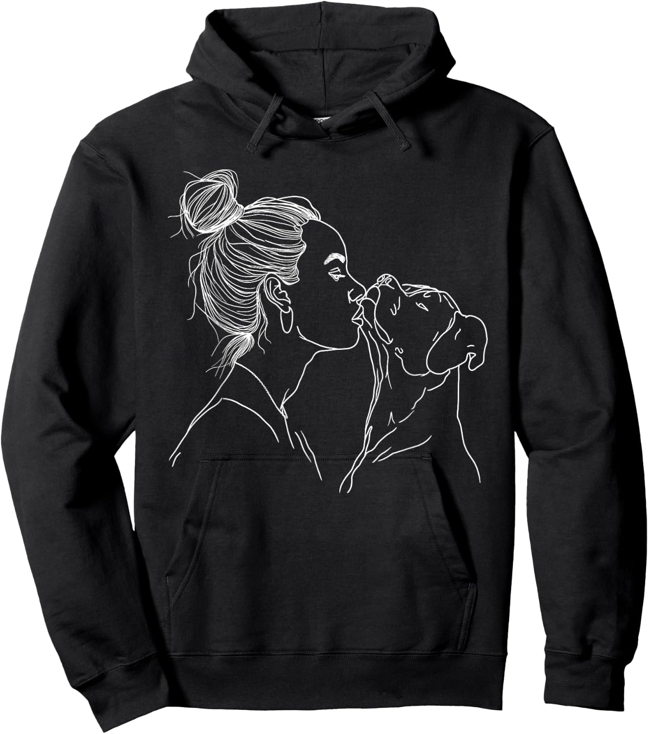 Staffordshire Bull Terrier Mom Dog Art Mother's Day Hoodie - Hoodie | Black