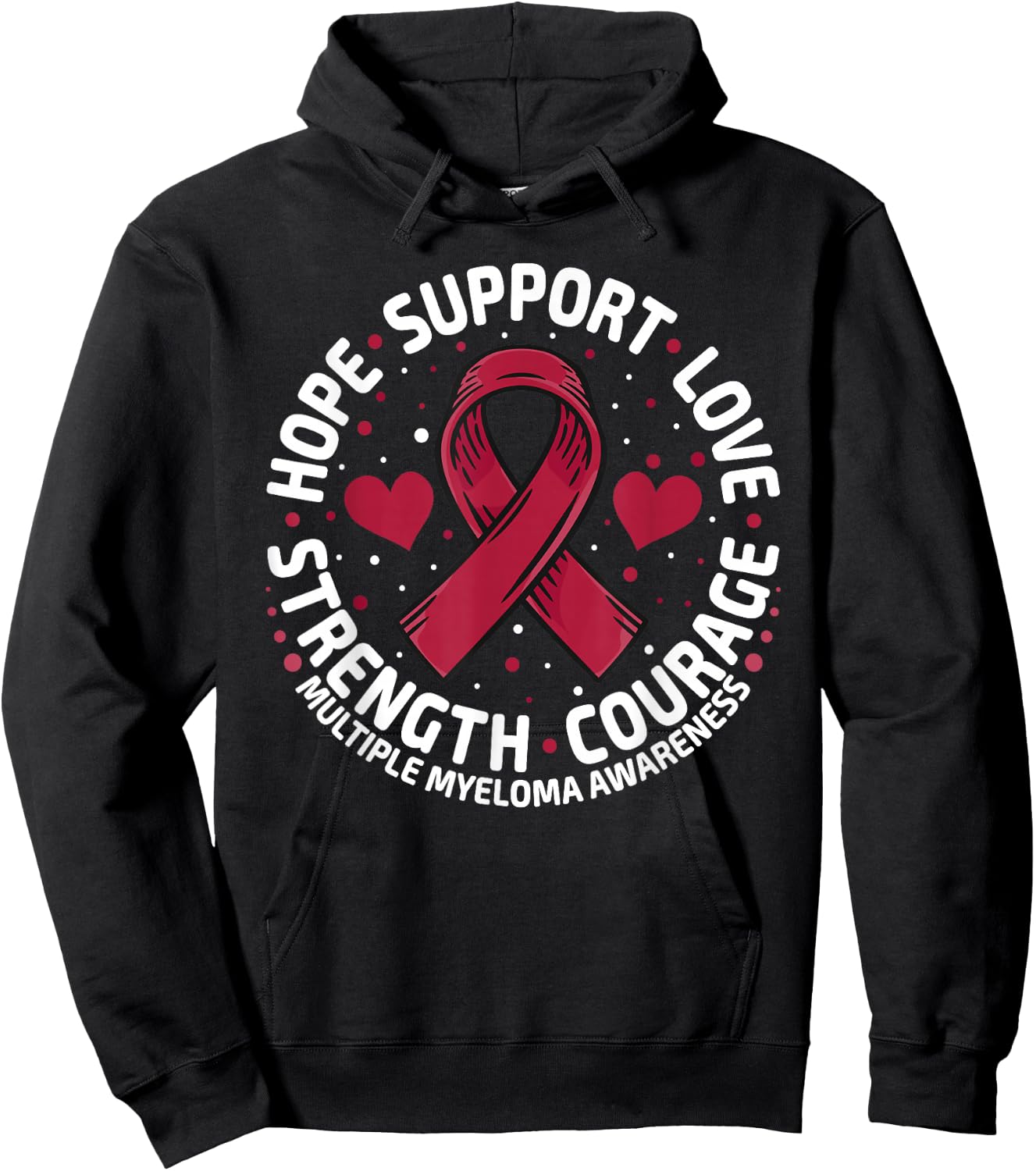 Multiple Myeloma Support Family Multiple Myeloma Awareness Hoodie - Hoodie | Black
