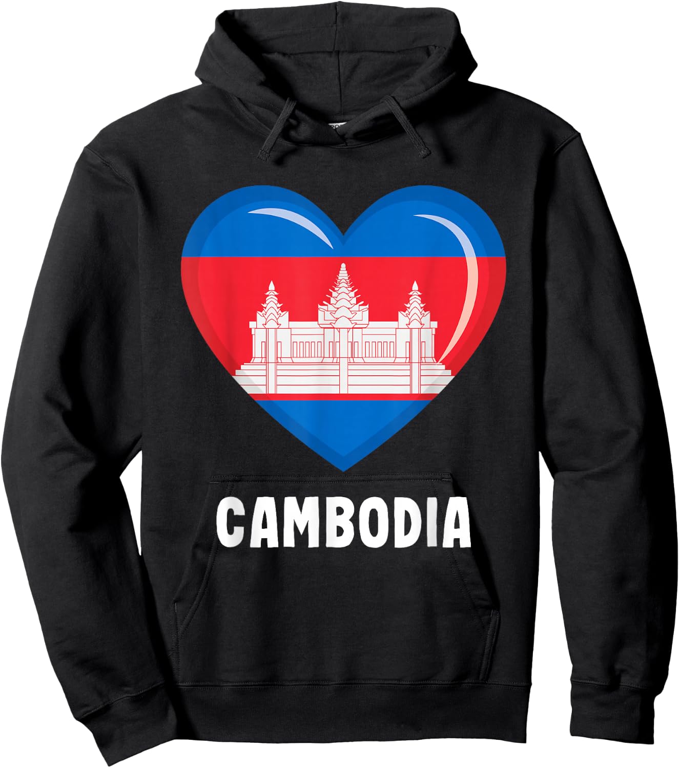 Cambodia Cambodia Flag Hoodie - Hoodie | Black