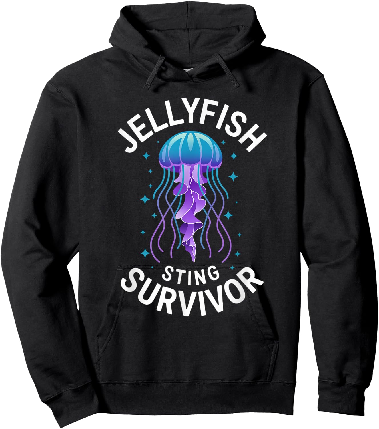 Jellyfish Sting Survivor Portuguese Man O War Hoodie - Hoodie | Black