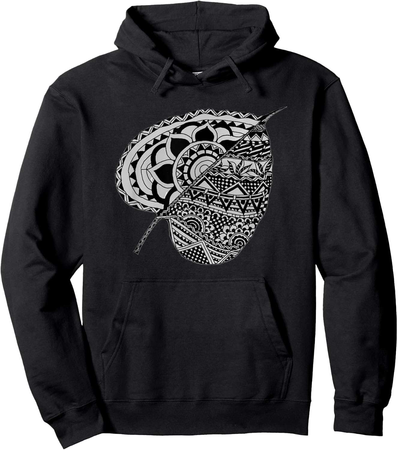 Peepal Leaf Hoodie - Hoodie | Black