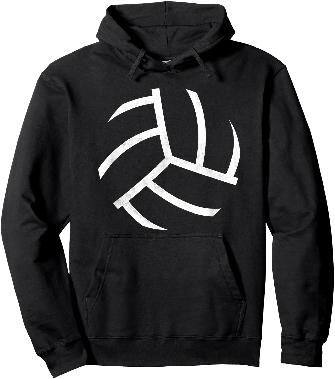 Volley Ball Apparel Classic Fit Black Modern Volleyball Graphic Hoodie - Hoodie | Black