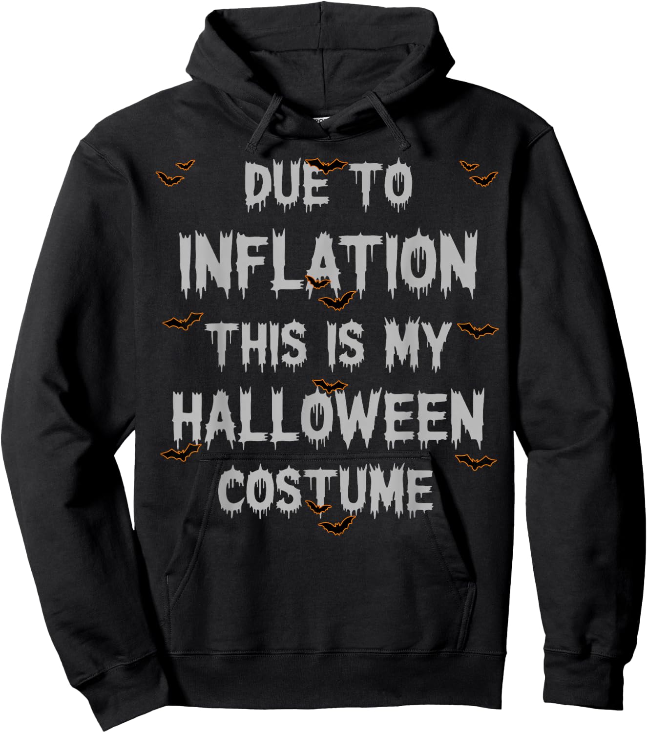 Due to Inflation This is My Halloween Costume Couples Hoodie - Hoodie | Black